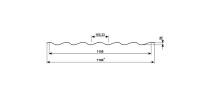 Металлочерепица «Монтеррей» RAL 8017